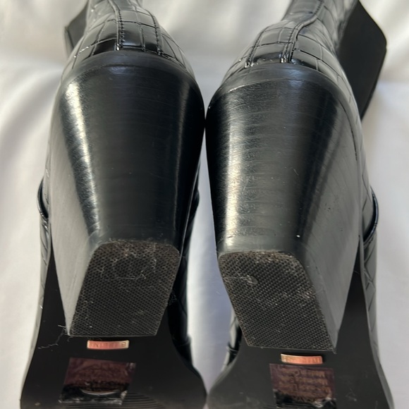 Billini Ukaya Black Faux Croc Ankle Boots - Picture 4 of 7